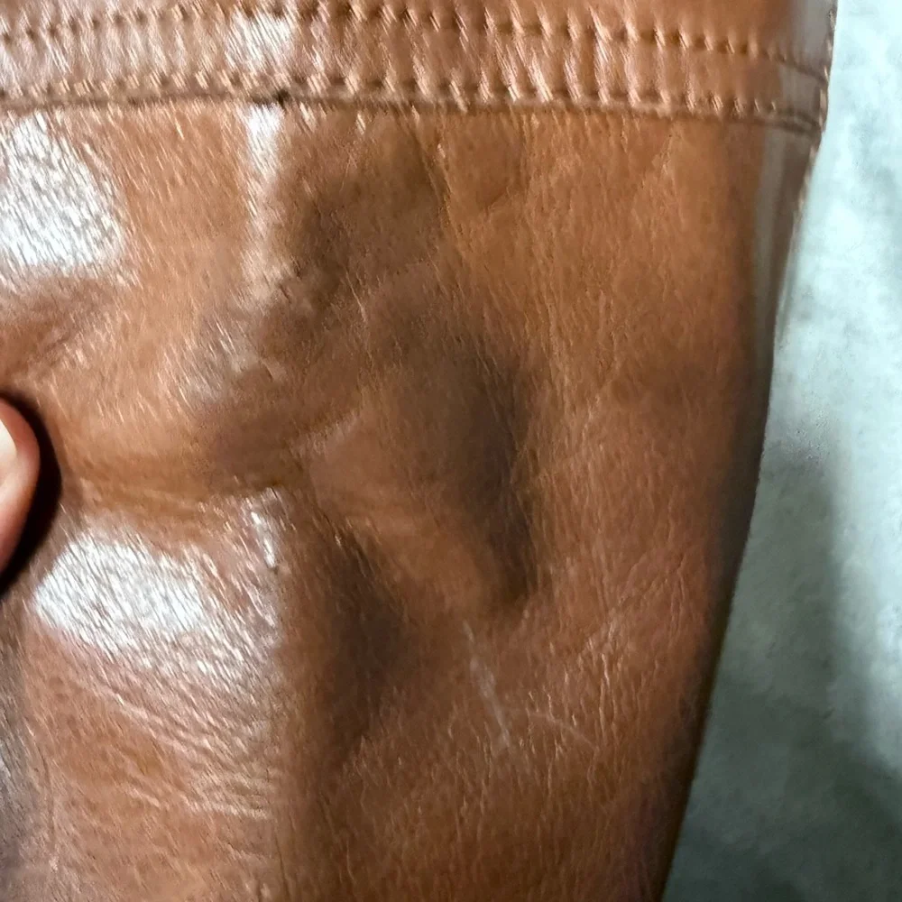 Marc Fisher Glimmer cognac leather riding boots Sz 6